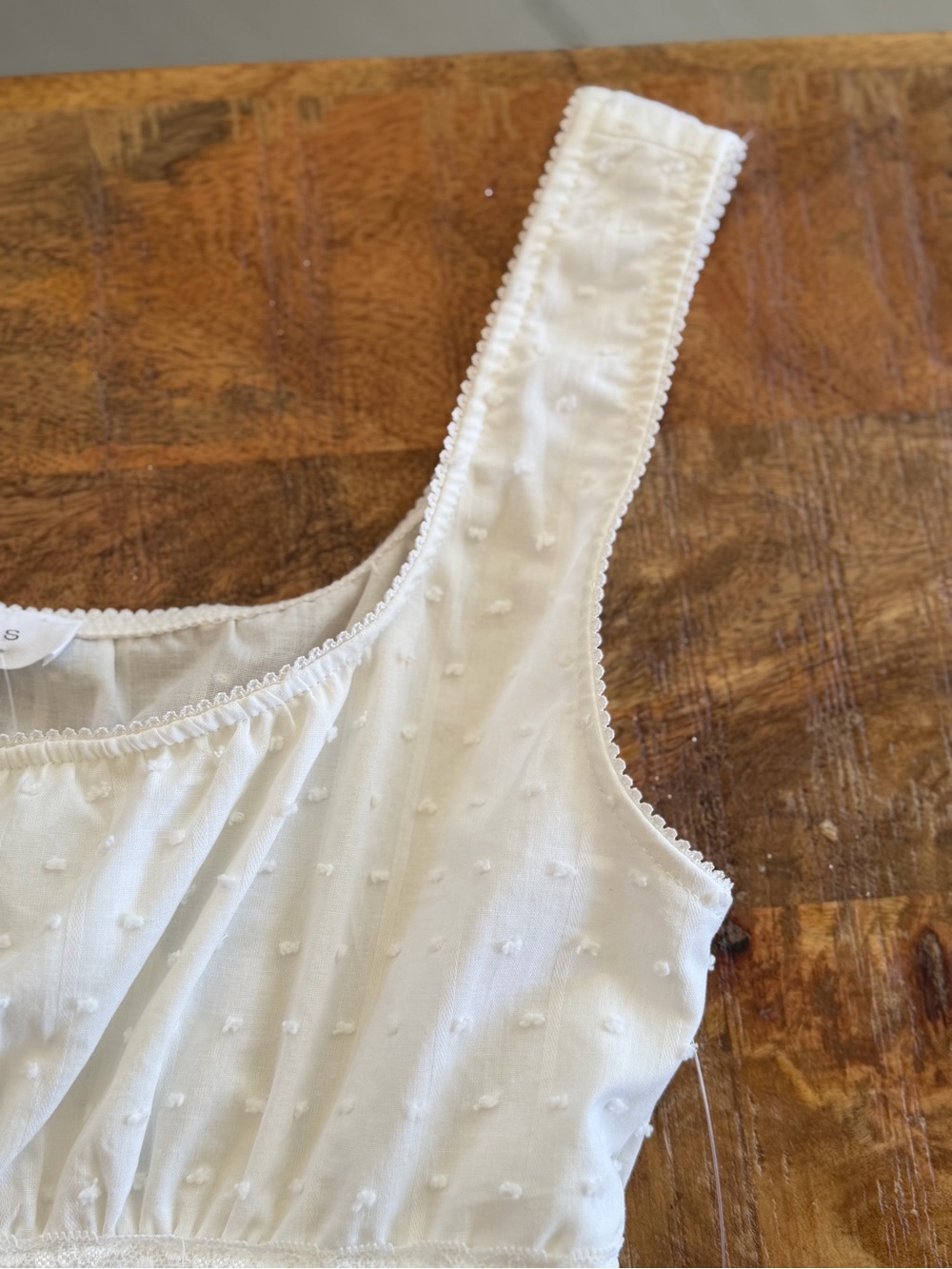 KIRIOUS Los Angeles White Peplum Top | NWT | Size Small | 100% cotton - Picture 5 of 7
